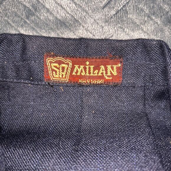 Milan Finer Points Men's Worsted Wool Shirt Dark Gray Size Large - Picture 5 of 8